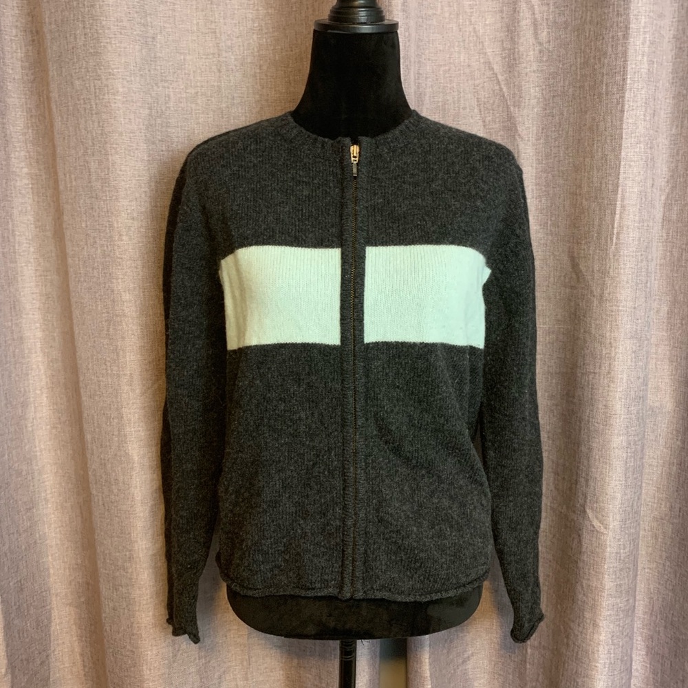 Deane & White 100% lambswool sweater jacket